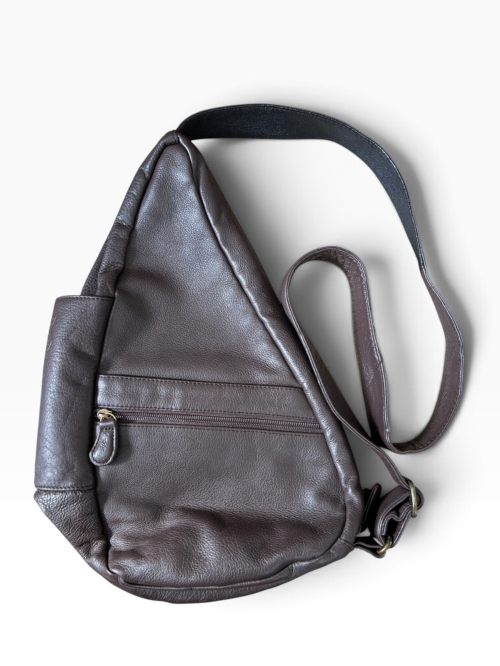 AmeriBag Healthy Back Leather Brown Sling Backpack Shoulder Ergonomic Large 15"